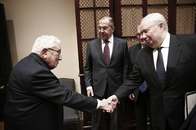 Russian Foreign Minister Sergey Lavrov met with former US Secretary of State Henry Kissinger, Washington, US, May 10, 2017. Photo: flickr.com photos mfarussia . (Free of charge, Creative Commons license) ThexMinistryxofxForeignxAffairs