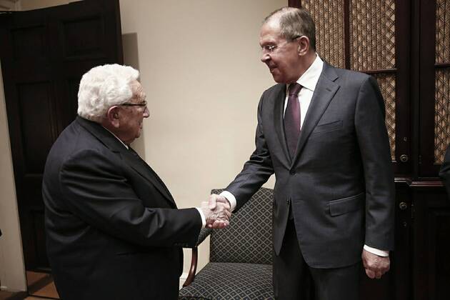 Russian Foreign Minister Sergey Lavrov met with former US Secretary of State Henry Kissinger, Washington, US, May 10, 2017. Photo: flickr.com photos mfarussia . (Free of charge, Creative Commons license) ThexMinistryxofxForeignxAffairs