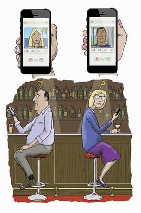 Älterer Mann und Frau verschleiern ihr wahres Alter beim Online-Dating  Copyright: xAndrewxPinderx 21060202