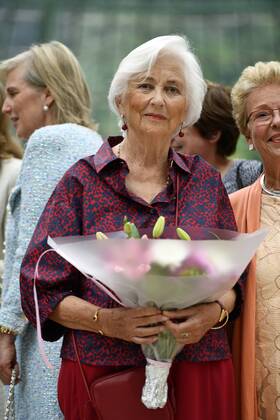 Queen Paola of Belgium pictured during a ceremony for the Queen Paola Award 2015-2016 (Koningin Paolaprijs - Prix Reine Paola) for education, at the royal castle in Laken Laeken, Brussels, Wednesday 31 May 2017. This year s themes are sciences, mathematics and technology.  ERICxLALMAND 05106940
