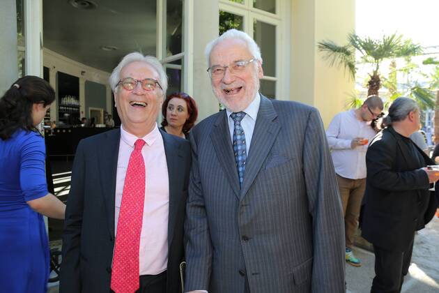 Ulrike Lunacek Geburtstag Wien, Volksgarten, 08. 06. 2017 Hannes SWOBODA, Erhard BUSEK