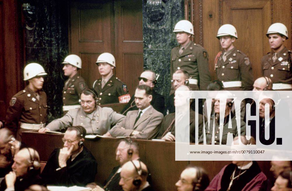 Defendants Front Row Hermann Goering Rudolf Hess Joachim Von Ribbentrop Wilhelm Keitel And Ernst Kalt