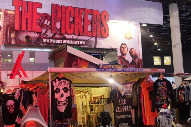 Philippines: HistoryCon 2017 The Pickers booth and some wearable items up for sale.  GeorgexBuid