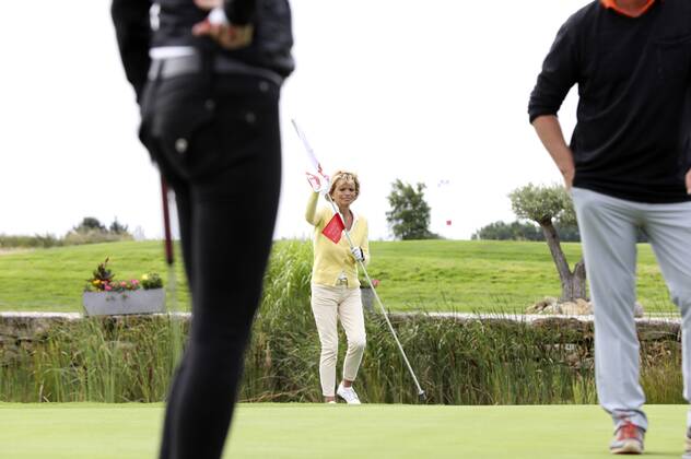 Uschi Glas beim 10. GRK Golf Charity Masters 2017 in der Golfanlage Golfclub Leipzig im Golfresort Machern. Leipzig, 19.08.2017 Foto:xS.xGabschx xFuturexImage