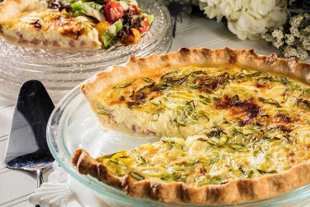 July 27, 2017 - Chicago, IL, USA - In a variation on quiche Lorraine, ham and cheese flavor a simple custard of egg yolks and milk. Chicago USA - ZUMAm67_ 20170727_zaf_m67_074 Copyright: xZbigniewxBzdakx