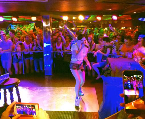 06 09 2017 Spain Island Mallorca at Tourists Hotspot Ballermann in El Arenal gives it the Disco Upper Bavaria the Ballermann Singer Mia Juliet out Deustchland Tritt there before theirs supporters on Mia Juliet Brueckner 06 09 2017 Mallorca Barriers to Terror at Ballermann 06 09 2017 Mallorca Barriers to Terror at Ballermann