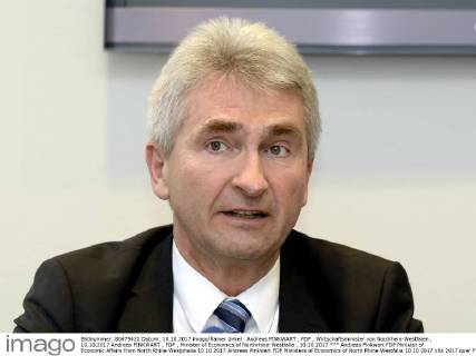 Andreas Pinkwart FDP Minister of Economic Affairs from North Rhine Westphalia 10 10 2017 Andreas Pinkwart FDP Ministers of Economics of North Rhine Westfalia 10 10 2017
