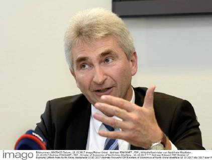 Andreas Pinkwart FDP Minister of Economic Affairs from North Rhine Westphalia 10 10 2017 Andreas Pinkwart FDP Ministers of Economics of North Rhine Westfalia 10 10 2017