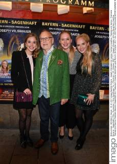Joseph Vilsmaier with his Daughters Josefine Theresa and Janina Premiere Bavaria Sagenhaft Film Television Cinema Sendlinger goal Munich 19 October 2017