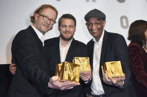 Kai Wessel Marvin Kren and Ali Samadi Ahadi at the award Ceremony the 7 German Directed by price in the HFF Munich Munich 05 11 2017 Foto:xP.xSchönbergerx xFuturexImage
