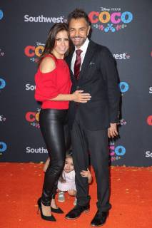 Eugenio Derbez with his Wife Alessandra Rosaldo and Daughter Aitana Derbez at the Coco Film Premiere at 8 11 2017 in Los Angeles Disney Pixar S Coco Fimpremiere in Los Angeles 2017