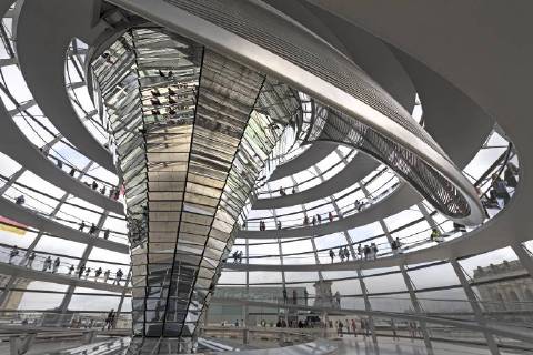 in the Reichstag dome Berlin Germany Europe Copyright: imageBROKER/Gerkenx&xErnst iblnao04584550