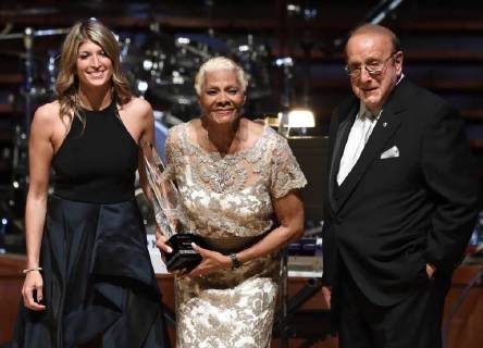November 14, 2017 - Philadelphia, Pennsylvania, U.S - Board Chair, NINA C TINARI SCHULSON, and CLIVE DAVIS, presents DIONNE WARWICK, with the 2017 Marian Anderson Award at the Marian Anderson Award Gala held at the Kimmel Center in Philadelphia PA The Marian Anderson Award was created to honor and celebrate world-renowned artists for their artistic work and talents, as well as their philanthropic contributions to society. It is named in memory of culture-changing vocalist and distinguished Philadelphian, Marian Anderson. Philadelphia U.S. - ZUMArf1_ 20171114_zaf_rf1_020 Copyright: xRickyxFitchettx