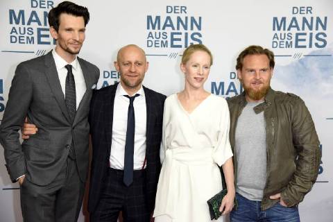 Sabin Tambrea Juergen Vogel Susanne WUEST Axel Stone at the public premiere from the Man out the Ice in Zoo Palace in Berlin at 21 11 2017