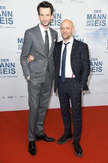 Sabin Tambrea Juergen Vogel at the public premiere from the Man out the Ice in Zoo Palace in Berlin at 21 11 2017