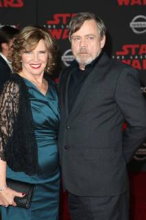 LOS ANGELES, CA - DECEMBER 9: Marilou York and Mark Hamill at the World Premiere of LucasfilmÕs Star Wars: The Last Jedi at The Shrine Auditorium in Los Angeles, California on December 9, 2017. Copyright: xFayexSadoux