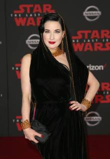 LOS ANGELES, CA - DECEMBER 9: Dita Von Teese at the World Premiere of LucasfilmÕs Star Wars: The Last Jedi at The Shrine Auditorium in Los Angeles, California on December 9, 2017. Copyright: xFayexSadoux