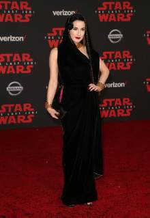 LOS ANGELES, CA - DECEMBER 9: Dita Von Teese at the World Premiere of LucasfilmÕs Star Wars: The Last Jedi at The Shrine Auditorium in Los Angeles, California on December 9, 2017. Copyright: xFayexSadoux