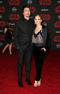 LOS ANGELES, CA - DECEMBER 9: Adam Driver, Joanne Tucker, at Premiere Of Disney Pictures And Lucasfilm s Star Wars: The Last Jedi at Shrine Auditorium in Los Angeles, California on December 9, 2017. Copyright: xFayexSadoux