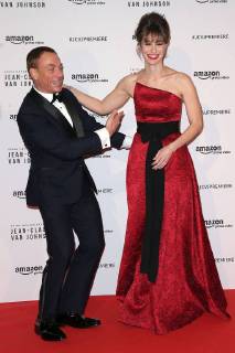 Lancement de la serie Jean Claude Van Johnson au cinema le Grand Rex a Paris. Photo: Laurent Guerin E Press Photo Jean Claude Van Damme;Kat Foster Paris France  566112