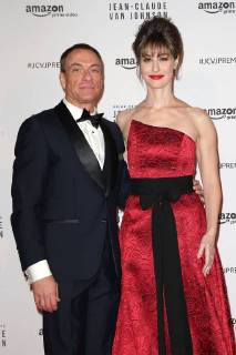 Lancement de la serie Jean Claude Van Johnson au cinema le Grand Rex a Paris. Photo: Laurent Guerin E Press Photo Jean Claude Van Damme;Kat Foster Paris France  566112