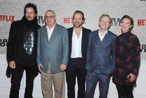 NEW YORK, NY - DECEMBER 12: Christian Camargo, Errol Morris, Peter Sarsgaard, Scott Shepherd and Molly Parker attend the Wormwood New York premiere at The Campbell on December 12, 2017 in New York City. Copyright: xJohnxPalmerx