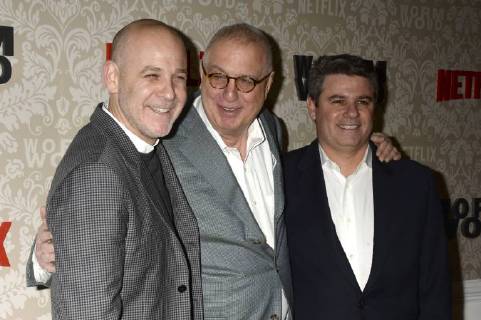 Peter Friedlander Errol Morris and Adam Del Deo at the premiere of the Netflix series Wormwood at The Campbell New York 12 12 2017 Foto:xD.xVanxTinex xFuturexImage