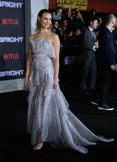 Cast member Lucy Fry attends the premiere of the sci-fi motion picture thriller Bright at the Regency Village Theatre in the Westwood section of Los Angeles on December 13, 2017. Storyline: Set in a world where mystical creatures live side by side with humans. A human cop is forced to work with an Orc to find a weapon everyone is prepared to kill for.  LAP2017121367 JIMxRUYMEN