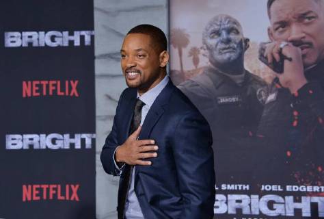 Cast member Will Smith attends the premiere of the sci-fi motion picture thriller Bright at the Regency Village Theatre in the Westwood section of Los Angeles on December 13, 2017. Storyline: Set in a world where mystical creatures live side by side with humans. A human cop is forced to work with an Orc to find a weapon everyone is prepared to kill for.  LAP2017121397 JIMxRUYMEN