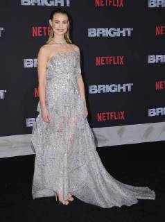 December 13, 2017 - Westwood, CA, U.S. - 13 December 2017 - Westwood, California - Lucy Fry. Netflix s Bright Los Angeles Premiere held at Regency Village Theatre in Westwood. Photo Credit: AdMedia Westwood U.S. - ZUMAa123 20171213_zaa_a123_046 Copyright: xBirdiexThompsonx