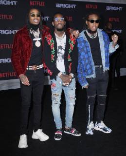 December 13, 2017 - Westwood, CA, U.S. - 13 December 2017 - Westwood, California - Migos. Netflix s Bright Los Angeles Premiere held at Regency Village Theatre in Westwood. Photo Credit: AdMedia Westwood U.S. - ZUMAa123 20171213_zaa_a123_264 Copyright: xBirdiexThompsonx
