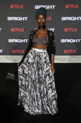 WESTWOOD, CA - DECEMBER 13: Jodie Turner-Smith, at Premiere Of Netflix s Bright at The Regency Village Theatre, In Hollywood, California on December 13, 2017. Copyright: xFayexSadoux
