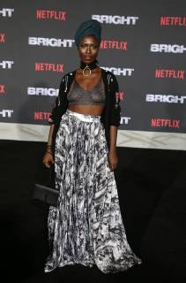 WESTWOOD, CA - DECEMBER 13: Jodie Turner-Smith, at Premiere Of Netflix s Bright at The Regency Village Theatre, In Hollywood, California on December 13, 2017. Copyright: xFayexSadoux
