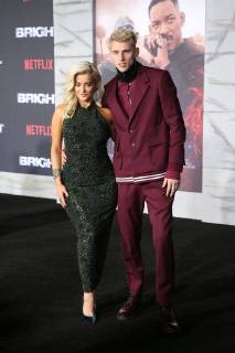 Bebe Rexha and Machine Gun Kelly at the Bright Netflix Movie Premiere on 13 12 2017 in Los Angeles. Netflix s Bright Movie Premiere in Los Angeles 2017
