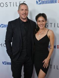 Cast members Christian Bale and Q orianka Kilcher attend the premiere of the motion picture western Hostiles at the Academy of Motion Picture Arts & Sciences in Beverly Hills, California on December 14, 2017. Storyline: In 1892, a legendary Army captain reluctantly agrees to escort a Cheyenne chief and his family through dangerous territory.  LAP2017121403 JIMxRUYMEN