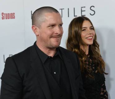 Cast member Christian Bale and his wife Sibi Blazic attend the premiere of the motion picture western Hostiles at the Academy of Motion Picture Arts & Sciences in Beverly Hills, California on December 14, 2017. Storyline: In 1892, a legendary Army captain reluctantly agrees to escort a Cheyenne chief and his family through dangerous territory.  LAP2017121424 JIMxRUYMEN