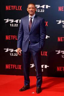 Will Smith poses for the cameras during the Japan premiere for his movie Bright on December 19, 2017, Tokyo, Japan. Smith, alongside actress Noomi Rapace, Joel Edgerton and director David Ayer, received a warm welcome from the Japanese fans at the event. The film will be released globally on Netflix on December 22. (gxta_brightjp005)