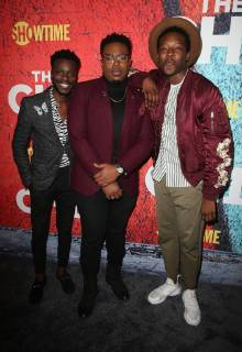 LOS ANGELES, CA - January 3: Bernard David Jones, Marcel Spears, Brandon Michael Hall, at Premiere Of Showtime s The Chi at The Downtown Independent in Los Angeles, California on January 3, 2018. Copyright: xFayexSadoux