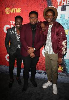 LOS ANGELES, CA - January 3: Bernard David Jones, Marcel Spears, Brandon Michael Hall, at Premiere Of Showtime s The Chi at The Downtown Independent in Los Angeles, California on January 3, 2018. Copyright: xFayexSadoux