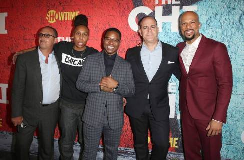 January 3, 2018 - Los Angeles, California, U.S. - 03 January 2018 - Los Angeles, California - Bert Salke, creator executive producer Lena Waithe, actor Jason Mitchell, Showtime CEO, David Nevins and executive producer Common. Showtime s The Chi Los Angeles Premiere held at Downtown Independent. Photo Credit: AdMedia Los Angeles U.S. - ZUMAa123 20180103_zaa_a123_122 Copyright: xF.xSadoux