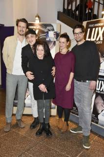 Tilman Strauss Franz Rogowski Eva Weissenborn Kristin Suckow and Daniel Wild at the premiere of the movie Lux Warrior of light in the Filmtheater am Friedrichshain Berlin 04 01 2018 Foto:xN.xKubelkax xFuturexImage