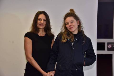 The actress Catrin Santhu l r and the Director Charlotte sprinkler posing on 12 01 2018 in Cologne at the cinema premiere of the Milan Protocol