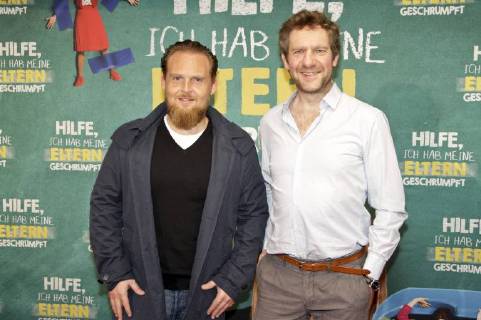 Axel Stein and Johannes Zeiler at the premiere of the movie help I have shrunk my parents at the village cinemas Vienna 13 01 2018 Foto:xB.xLoschanx xFuturexImage