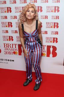 British singer Raye attends The BRIT Awards Nominations Launch at ITV Studios in London. JANUARY 13th 2018  MESx1850