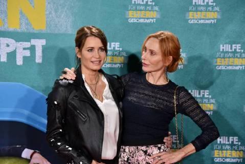 Actor l r Anja Kling and Andrea Sawatzki posing on 14 01 2018 in Cologne at the premiere of the movie help I my parents shrunk 01 in German cinemas coming on 18