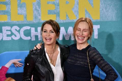 Actor l r Anja Kling and Andrea Sawatzki posing on 14 01 2018 in Cologne at the premiere of the movie help I my parents shrunk 01 in German cinemas coming on 18