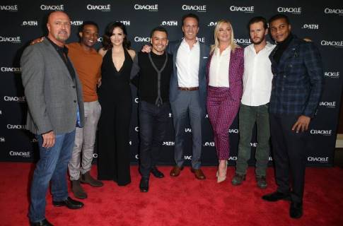 Crackle Serienpremiere in Pasadena January 15, 2018 - Pasadena, CA, U.S. - 15 January 2018 - Pasadena, California - Joe Halpin, Arlen Escarpeta, Katrina Law, Joseph Julian Soria, Eric Berger, Elisabeth Rohm, Ryan Kwanten, Cory Hardrict. â€oeThe Oath†Photo Opp with the cast of Crackleâ€⠢s new drama series at The Winter TCA. Photo Credit: AdMedia Pasadena U.S. - ZUMAa123 20180115_zaa_a123_060 Copyright: xF.xSadoux