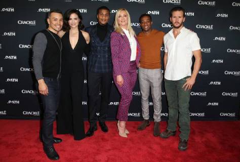 Crackle Serienpremiere in Pasadena January 15, 2018 - Pasadena, CA, U.S. - 15 January 2018 - Pasadena, California - Joseph Julian Soria, Katrina Law, Cory Hardrict, Elisabeth Rohm, Arlen Escarpeta, Ryan Kwanten. â€oeThe Oath†Photo Opp with the cast of Crackleâ€⠢s new drama series at The Winter TCA. Photo Credit: AdMedia Pasadena U.S. - ZUMAa123 20180115_zaa_a123_063 Copyright: xF.xSadoux