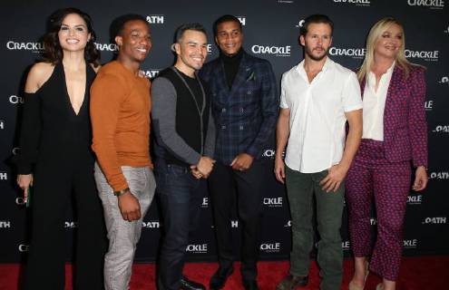 Crackle Serienpremiere in Pasadena January 15, 2018 - Pasadena, CA, U.S. - 15 January 2018 - Pasadena, California - Katrina Law, Arlen Escarpeta, Joseph Julian Soria, Cory Hardrict, Ryan Kwanten, Elisabeth Rohm. â€oeThe Oath†Photo Opp with the cast of Crackleâ€⠢s new drama series at The Winter TCA. Photo Credit: AdMedia Pasadena U.S. - ZUMAa123 20180115_zaa_a123_068 Copyright: xF.xSadoux