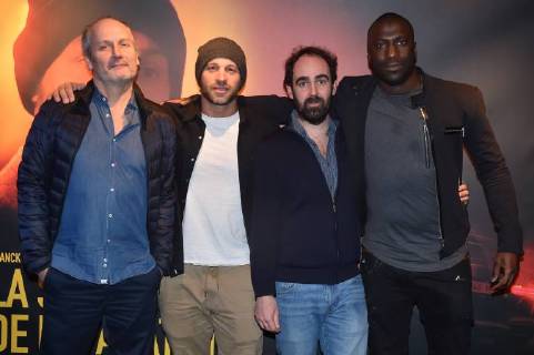 Hippolyte Girardot, Franck Gastambide, Christophe Regin et Moussa Mansaly - Avant premiere du film La Surface de Reparation au cinema UGC Bercy a Paris CELEBRITES : Avant Premiere La Surface De Reparartion - Paris - 15 01 2018 LionelUrman Panoramic 
